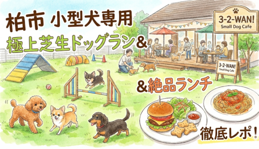 【柏市】小型犬専用ドッグカフェ「3-2-WAN!」徹底レポ！極上の芝生ドッグラン＆絶品ランチ