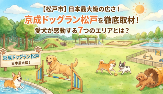 【松戸市】日本最大級の広さ！「京成ドッグラン松戸」を徹底取材！愛犬が感動する7つのエリアとは？