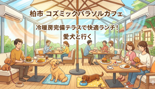 【柏市】冷暖房完備のテラスで快適ランチ！愛犬と行く「コズミックパラソルカフェ」
