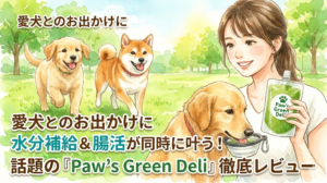 【愛犬とのお出かけに】水分補給＆腸活が同時に叶う！話題の『Paw’s Green Deli』徹底レビュー