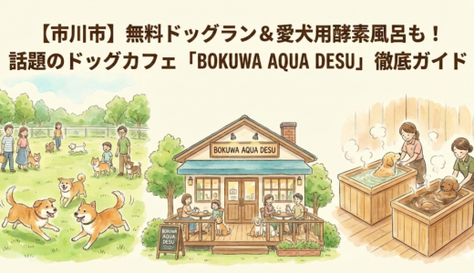 【市川市】無料ドッグラン＆愛犬用酵素風呂も！話題のドッグカフェ「BOKUWA AQUA DESU」徹底ガイド