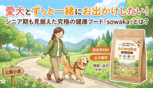 愛犬とずっと一緒にお出かけしたい！シニア期も見据えた究極の健康フード「sowaka」とは？