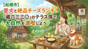 【船橋市】愛犬と絶品チーズランチ！「蔵六三三〇」のテラス席で大自然を満喫しよう