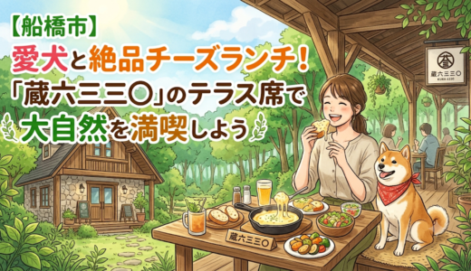 【船橋市】愛犬と絶品チーズランチ！「蔵六三三〇」のテラス席で大自然を満喫しよう