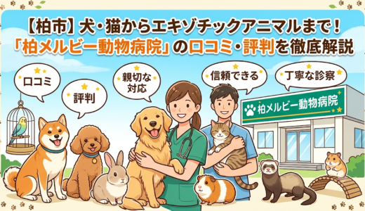 【柏市】犬・猫からエキゾチックアニマルまで！「柏メルビー動物病院」の口コミ・評判を徹底解説